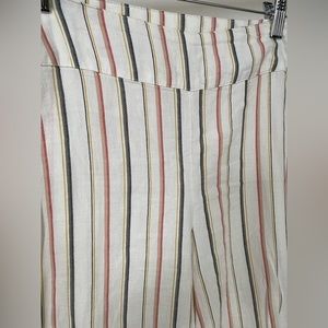 Billabong “Sincerely Jules” Wide Leg Cropped Women’s Pants‎ Strips Size 26 Zip